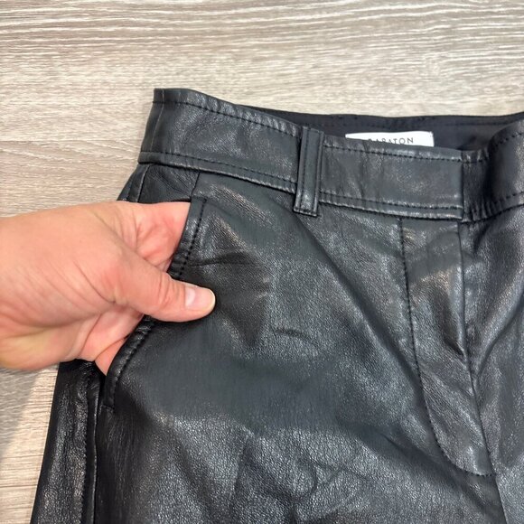 BABATON x ARITZIA Command Cropped Vegan Leather Pants Black sz 00 - Picture 9 of 12